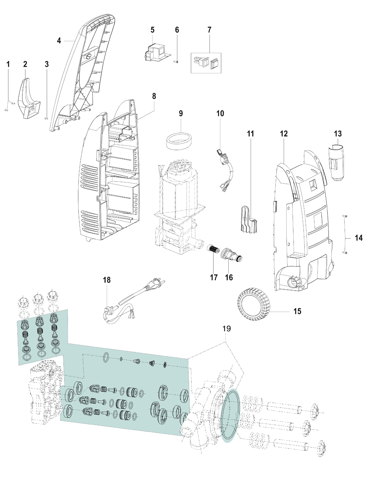 Запчастини мийки PW 110 C